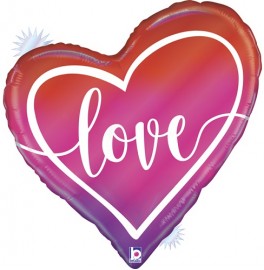 Шар Сердце "Love" голография